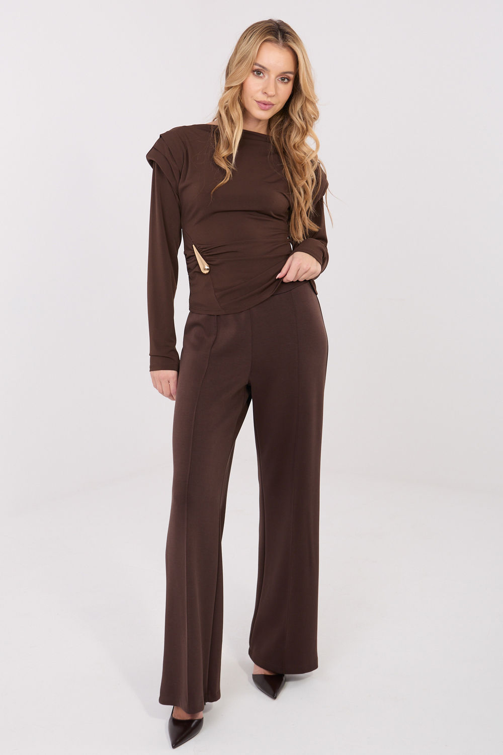 Bluzka Model IT-BZ-21898.12 Brown - Italy Moda - obrazek 2