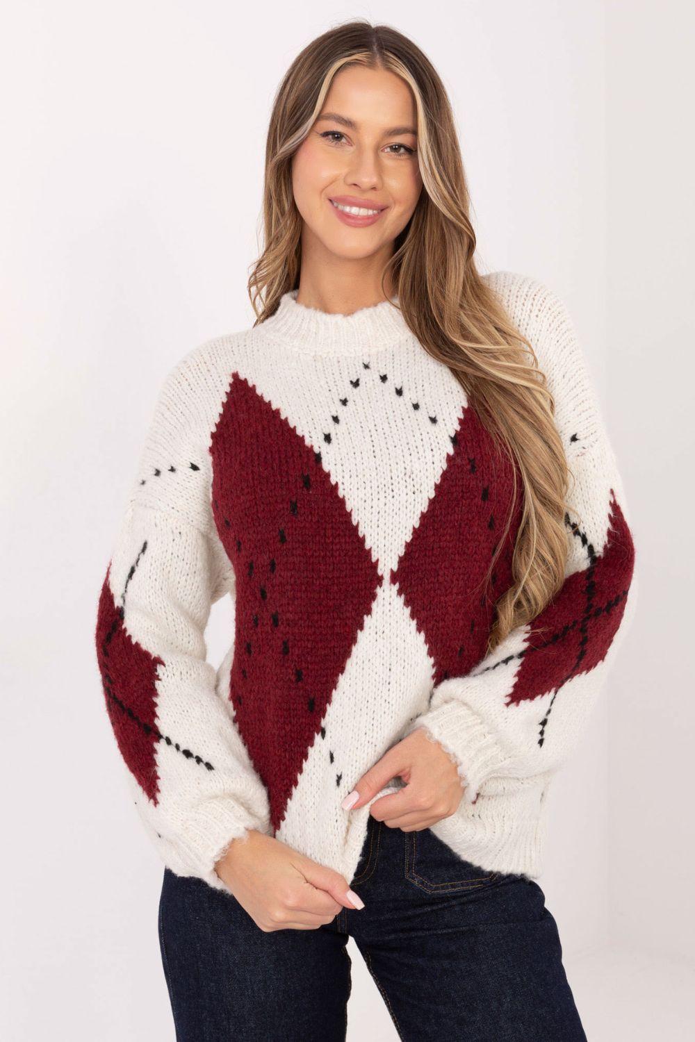 Sweter Damski Model MI-SW-WM295.15 Ecru - Italy Moda - obrazek 4