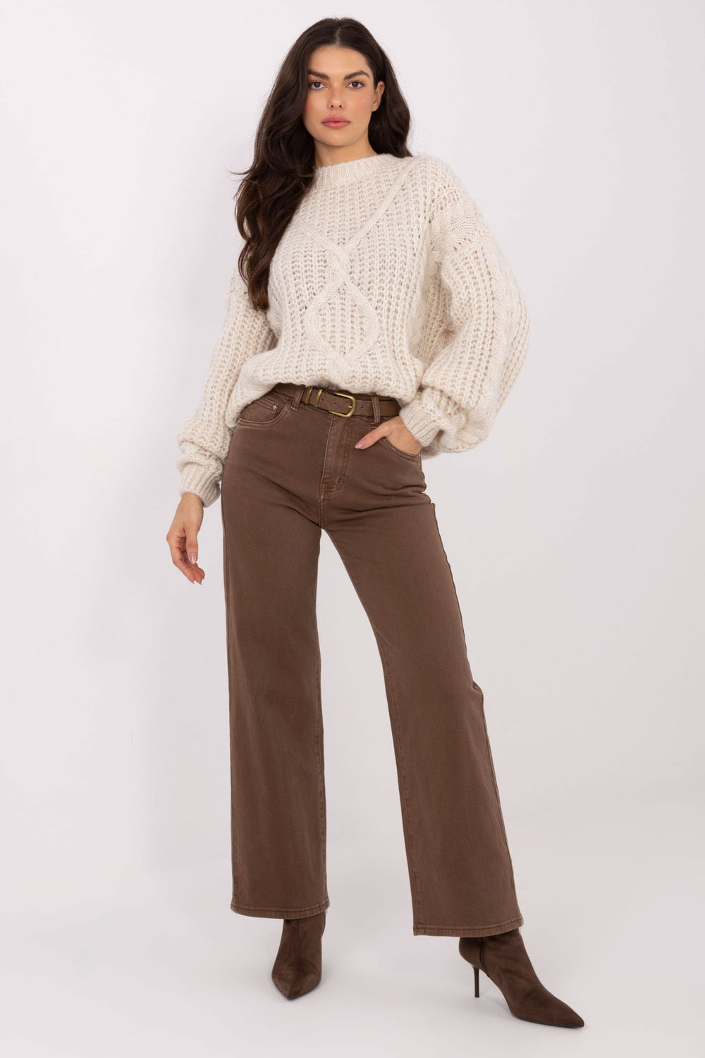 Sweter Damski Model IN-SW-33831.25 Light Beige - Factory Price - obrazek 2