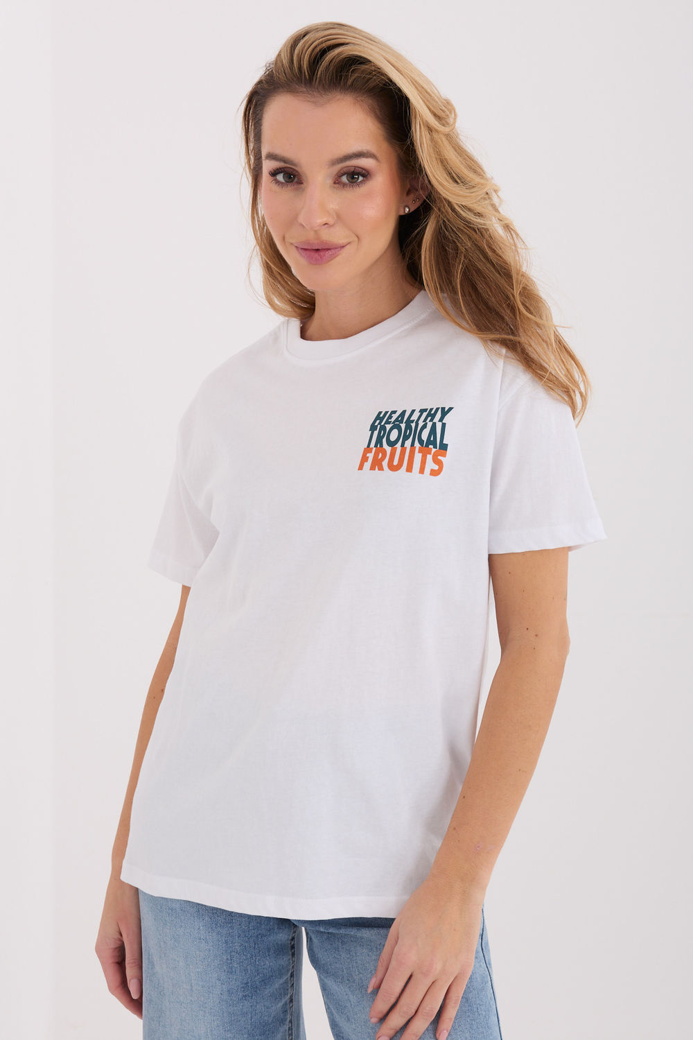 Tshirt Damski Model D12022AH02645W White - Sublevel