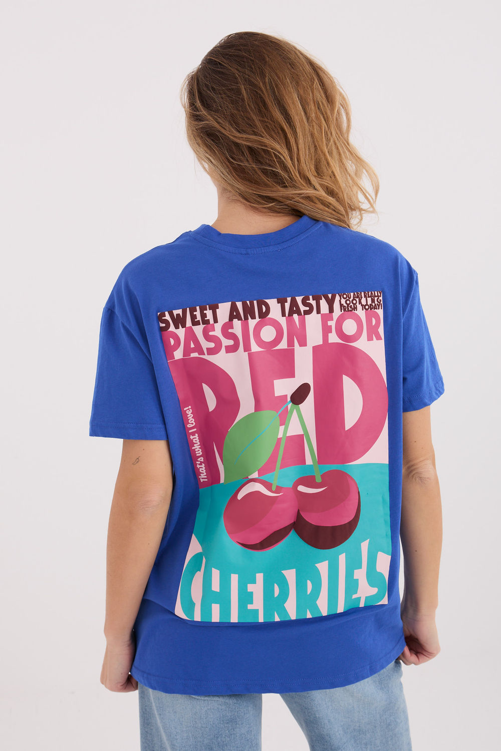 Tshirt Damski Model D12022AH02645W Dark Blue - Sublevel - obrazek 3