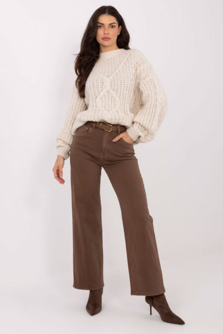Spodnie Jeansy Damskie Model VM-SP-BQ9621-76.68 Brown - Factory Price