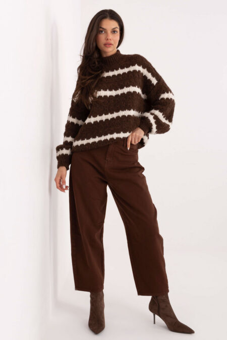 Spodnie Jeansy Damskie Model VM-SP-BS955-60.36 Brown - Factory Price