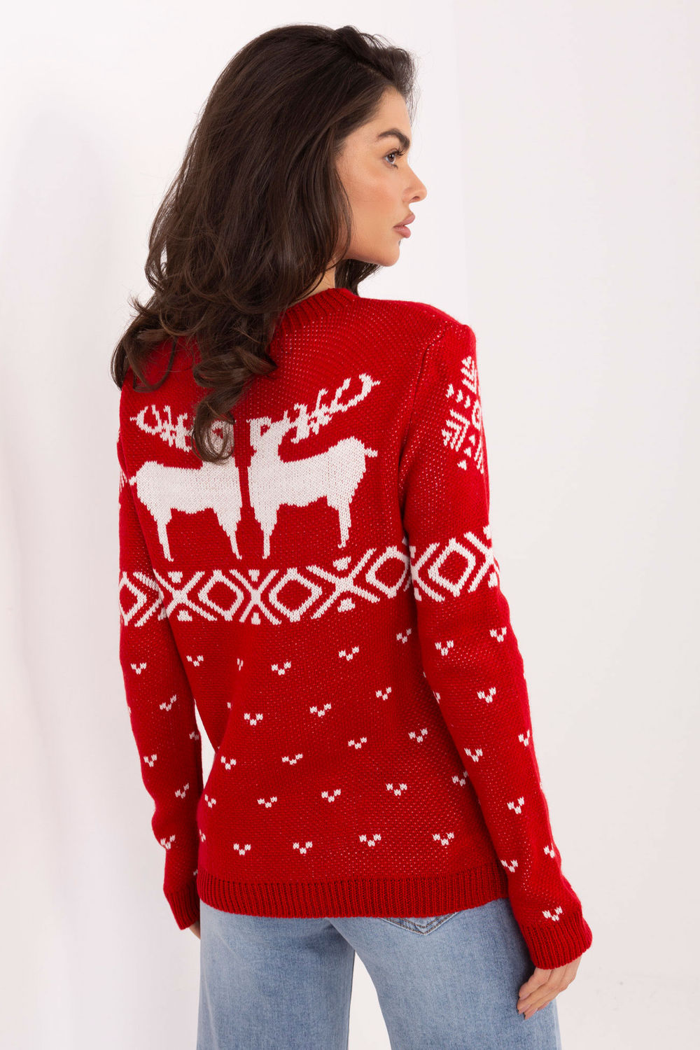Sweter Damski Model MI-SW-19128.34 Red - Italy Moda - obrazek 3