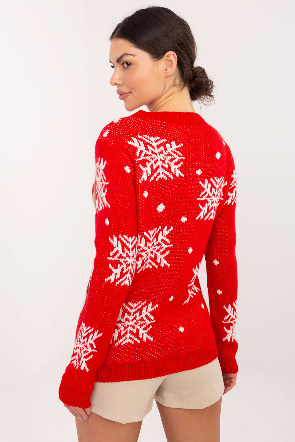 Sweter Damski Model MI-SW-19133.90 Red - Italy Moda - obrazek 3