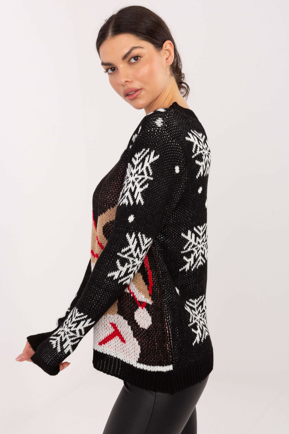 Sweter Damski Model MI-SW-19133.90 Black - Italy Moda - obrazek 2