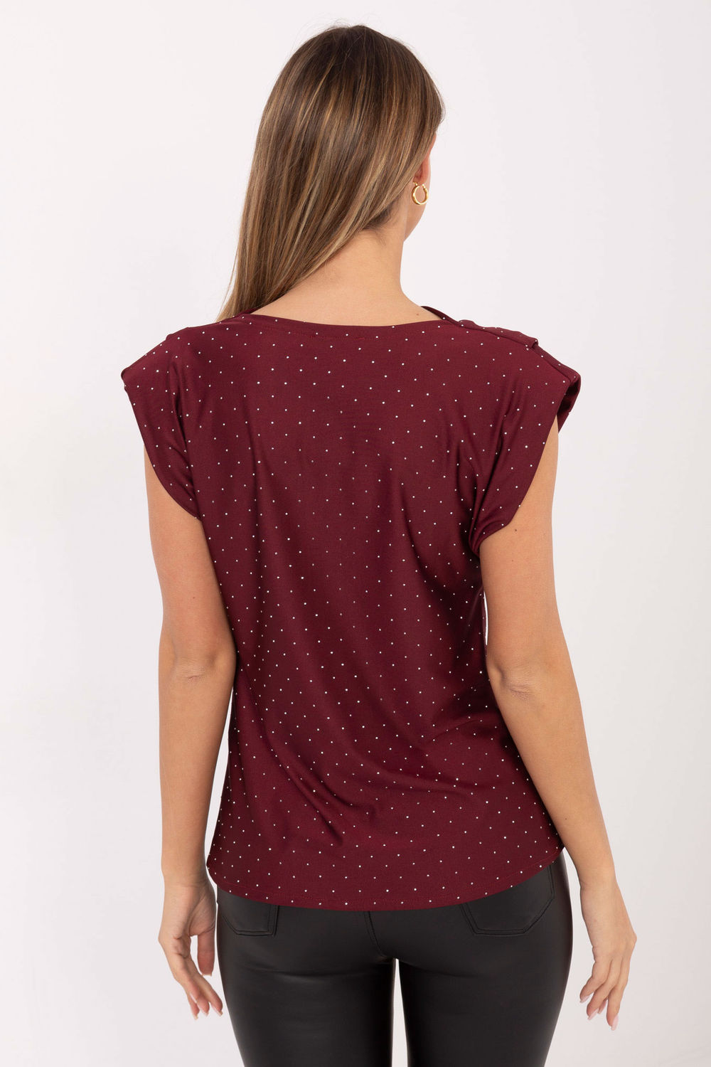 Bluzka Model MI-BZ-61479.35 Bordo - Italy Moda - obrazek 3