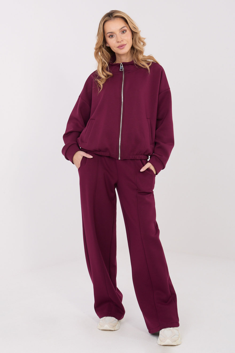 Bluza Damska Model SM-BL-A1562.33 Bordo - Factory Price - obrazek 2