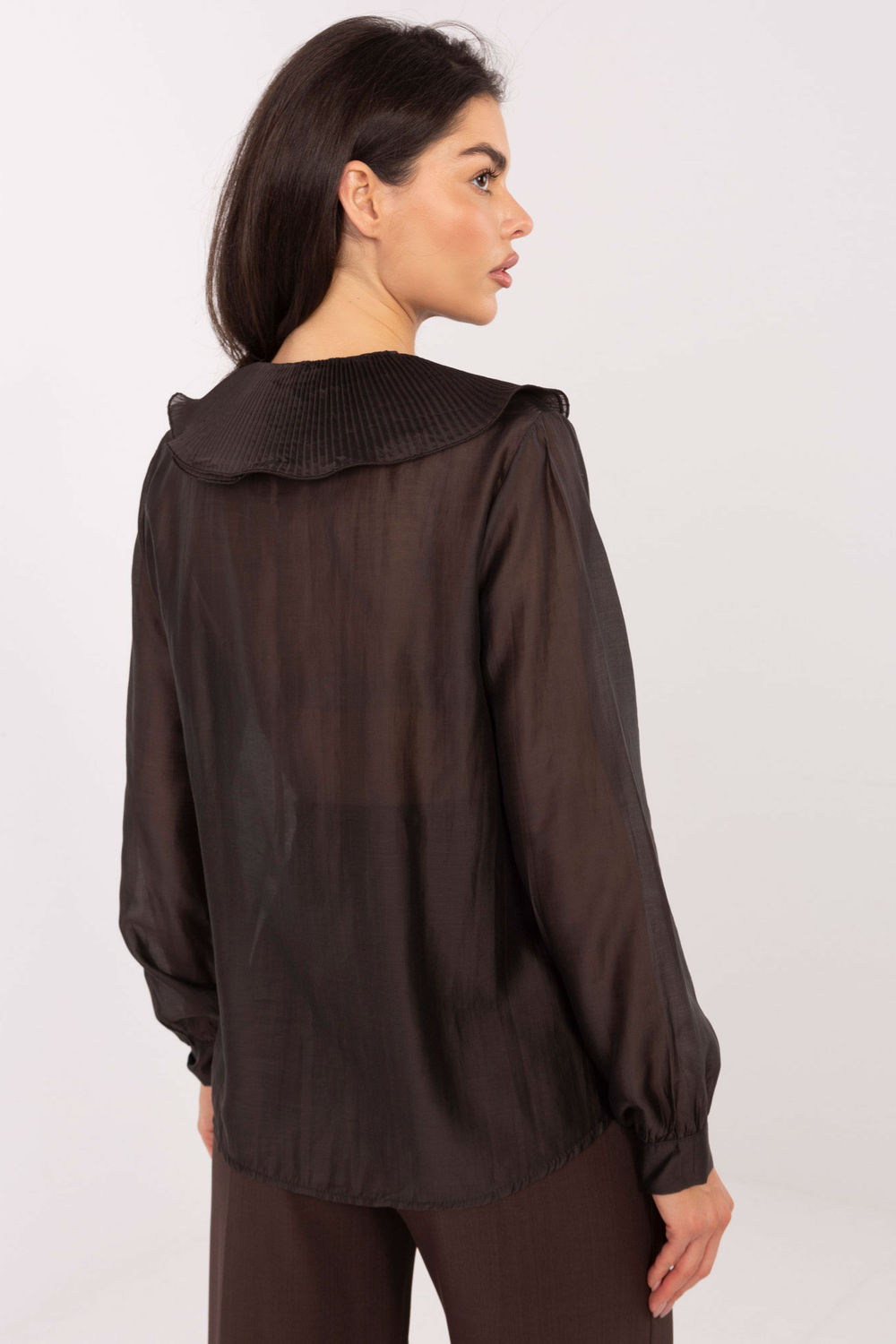 Koszula Damska Model IT-KS-28990.05P Dark Brown - Factory Price - obrazek 3