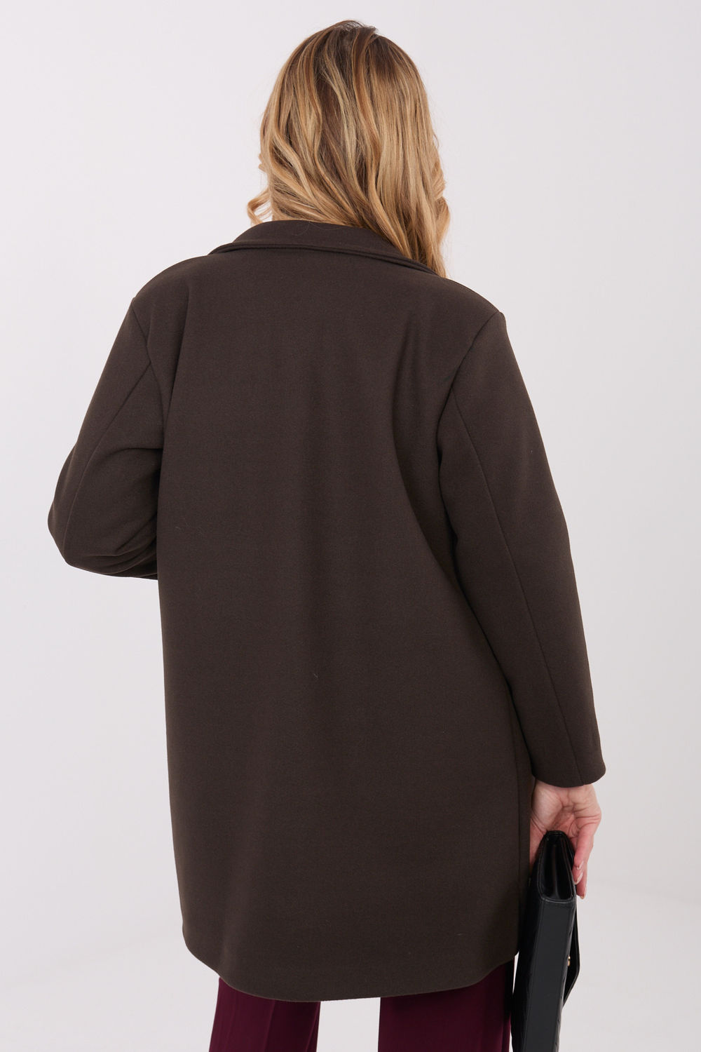 Płaszcz Damski Model IT-PL-20238.23 Dark Brown - Italy Moda - obrazek 3