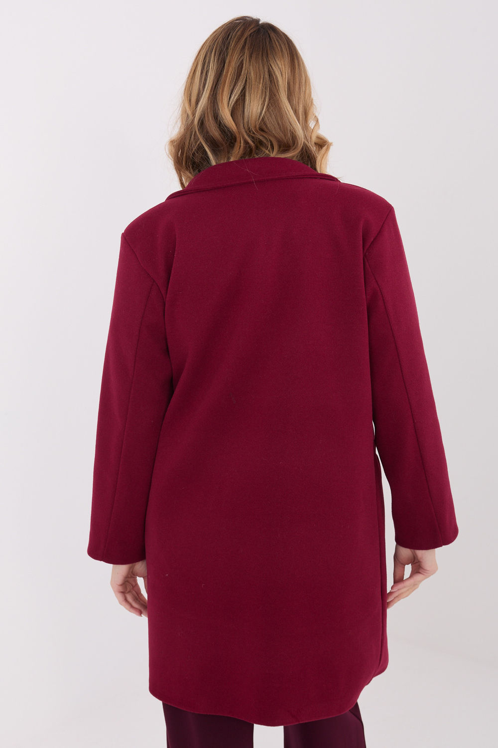 Płaszcz Damski Model IT-PL-20238.23 Bordo - Italy Moda - obrazek 3