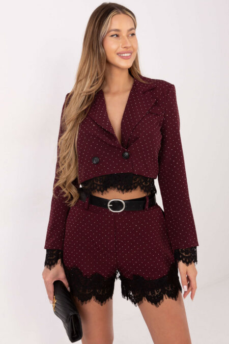 Marynarka Model IT-MA-FL9972-1.92 Bordo - Italy Moda