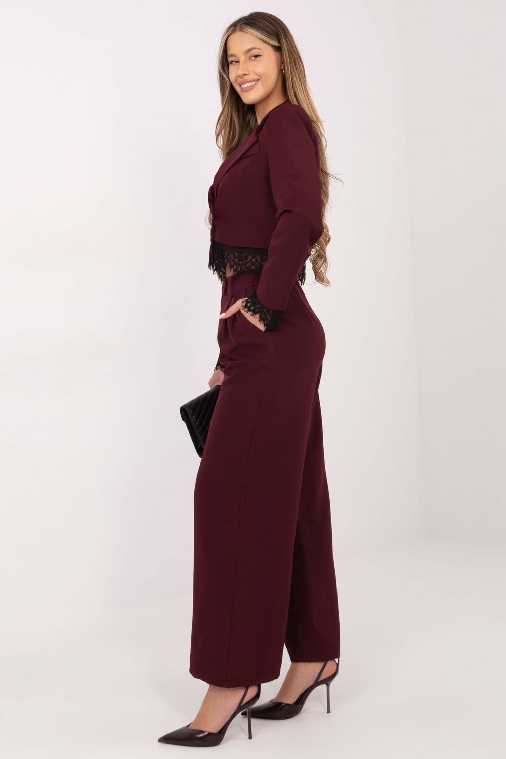 Marynarka Model IT-MA-FL9972.72 Bordo - Italy Moda - obrazek 4