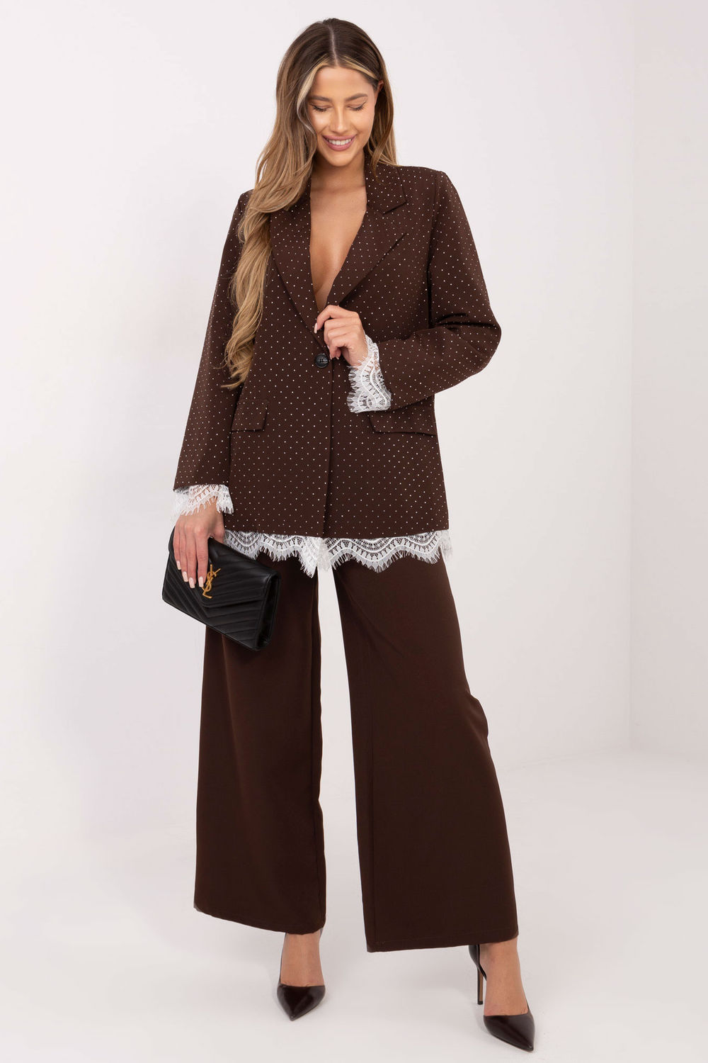 Marynarka Model IT-MA-FL9916-2.12P Brown - Italy Moda - obrazek 2