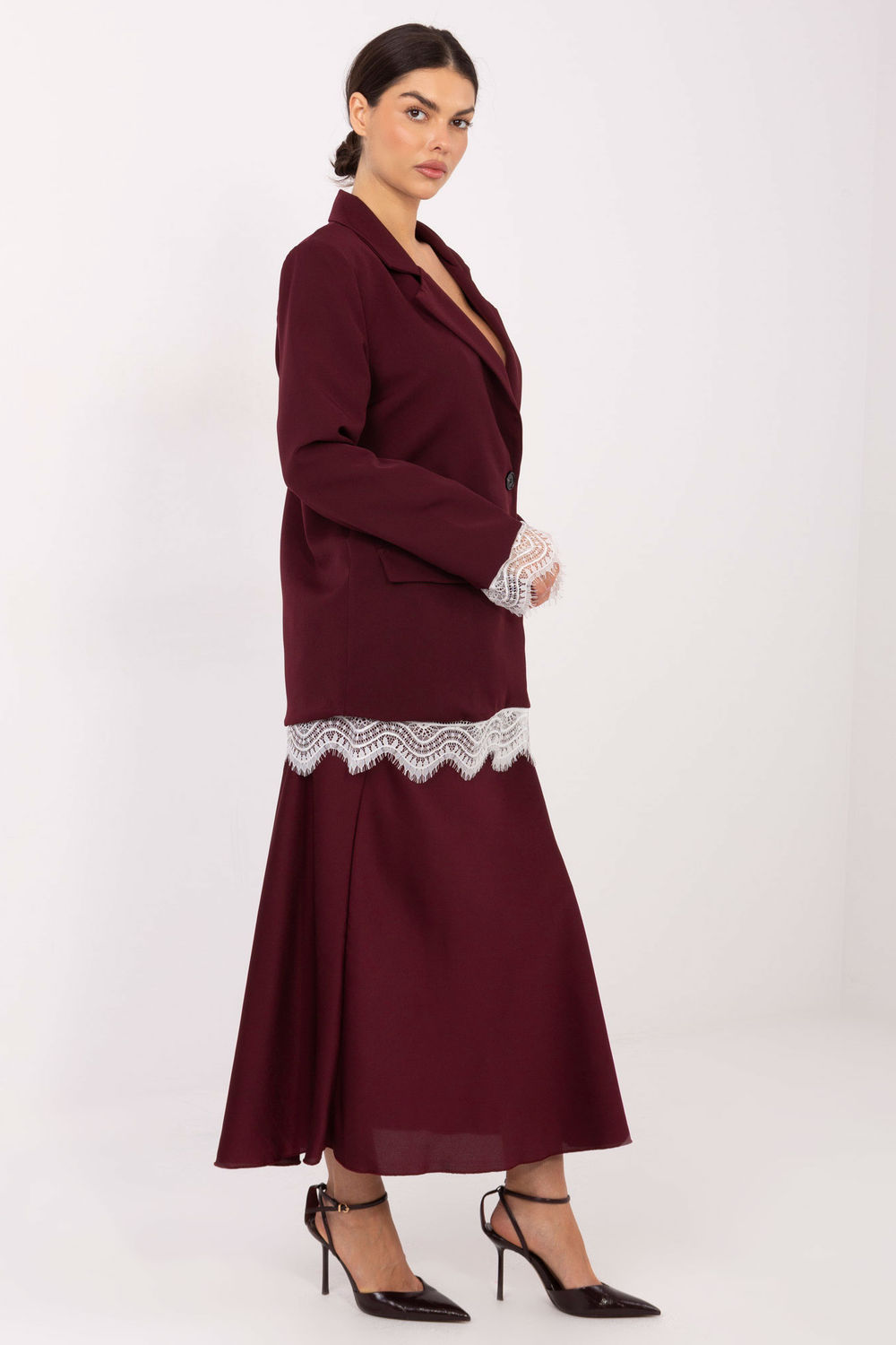 Marynarka Model IT-MA-FL9916.02P Bordo - Italy Moda - obrazek 2