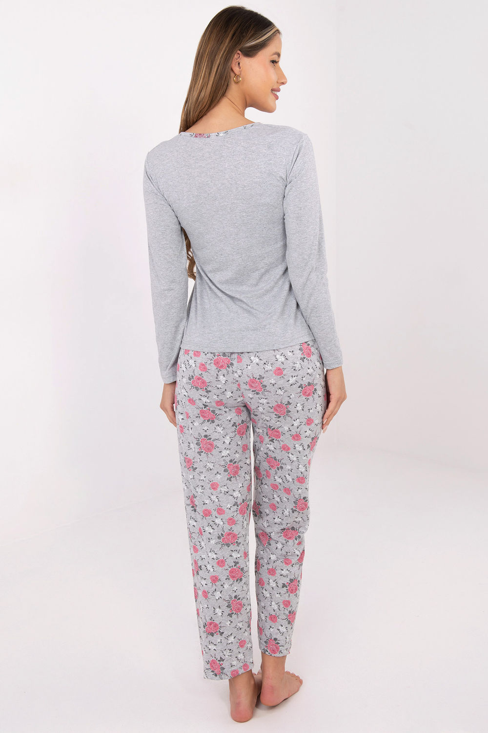 Piżama Damska Model DU-PI-FP-006.02 Grey - Forever Pink - obrazek 2