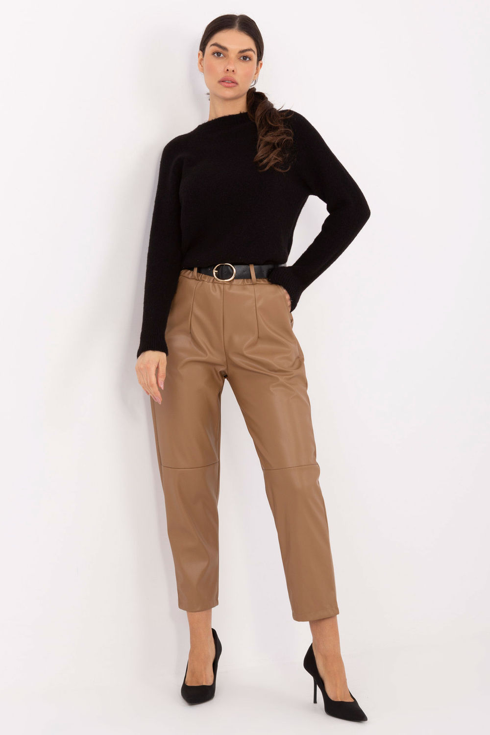 Spodnie Damskie Model IT-SP-FL8576.06P Camel - Rue Paris