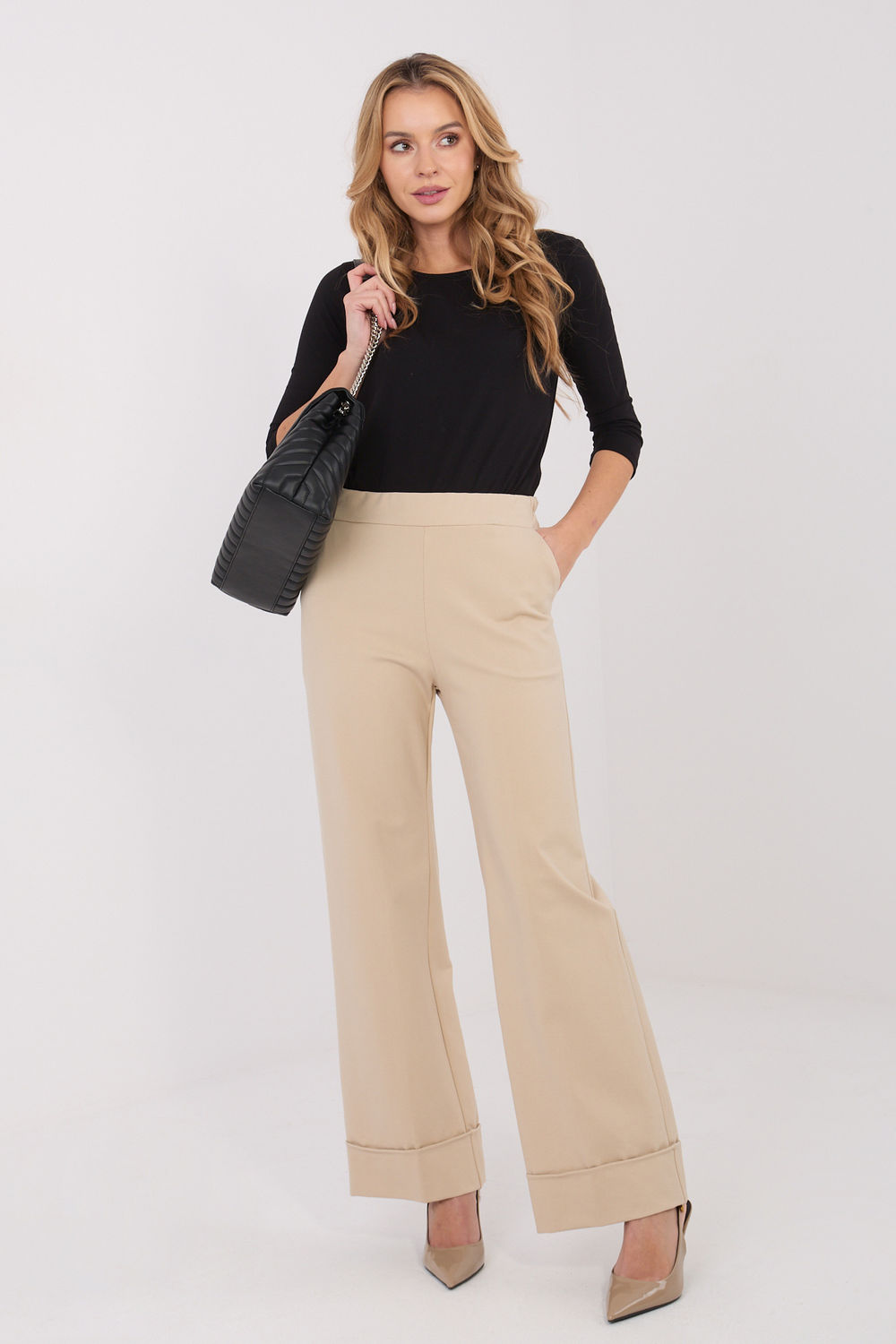 Spodnie Damskie Model IT-SP-FL9877.64 Beige - Rue Paris - obrazek 2