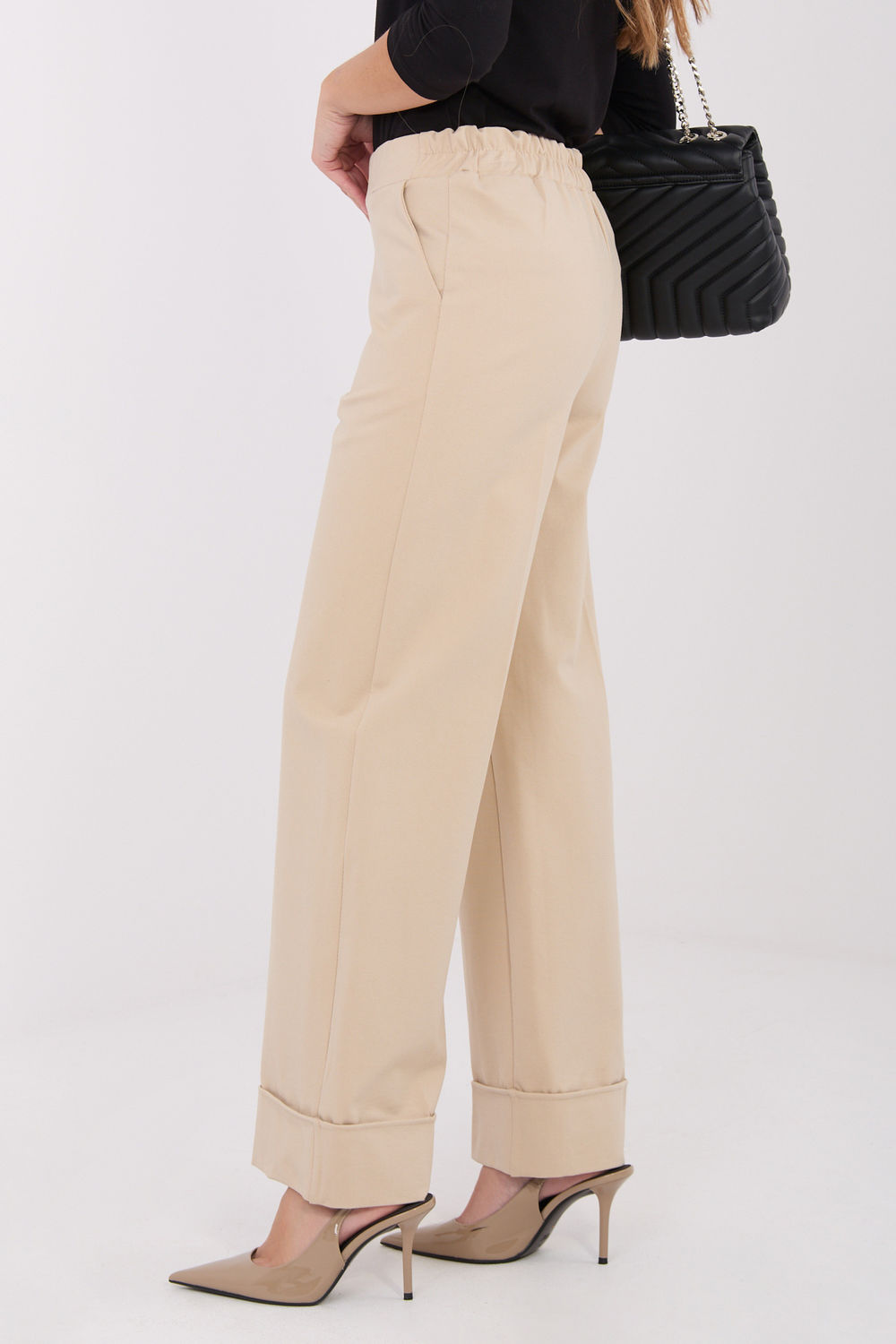 Spodnie Damskie Model IT-SP-FL9877.64 Beige - Rue Paris - obrazek 3