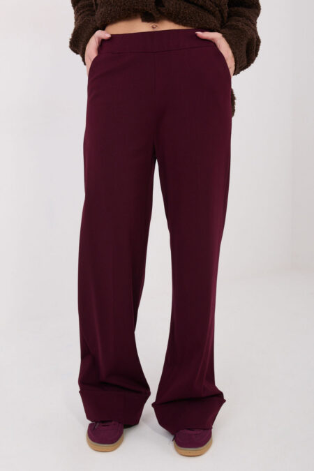 Spodnie Damskie Model IT-SP-FL9877.64 Bordo - Rue Paris