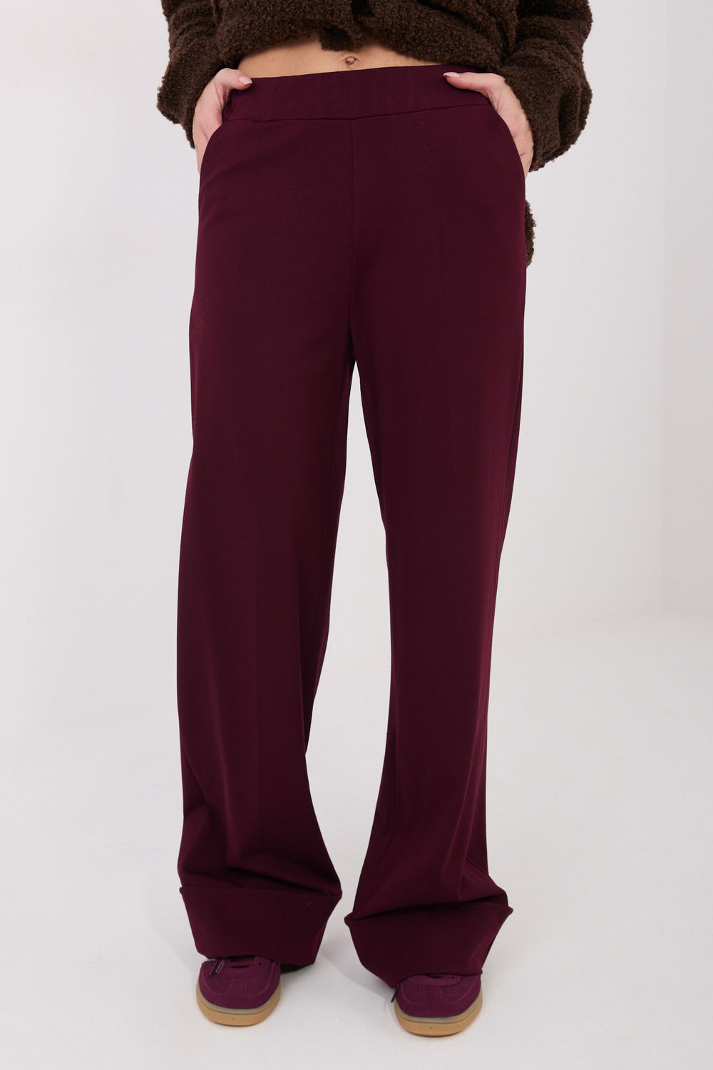 Spodnie Damskie Model IT-SP-FL9877.64 Bordo - Rue Paris