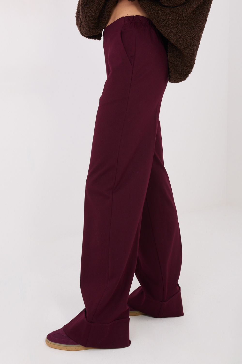 Spodnie Damskie Model IT-SP-FL9877.64 Bordo - Rue Paris - obrazek 3