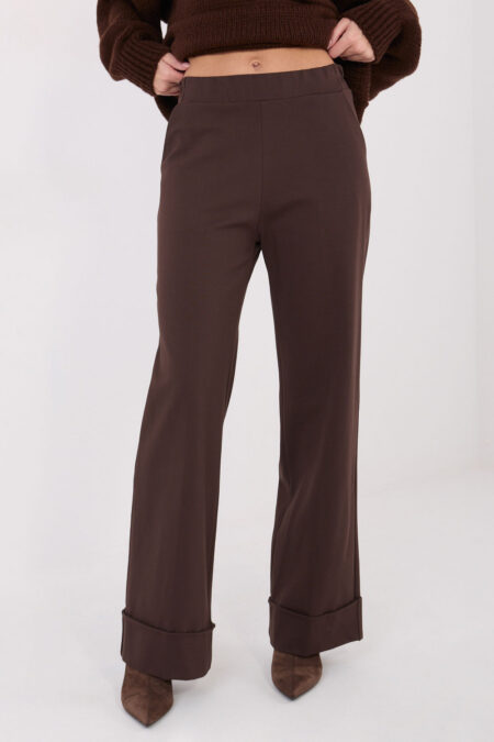 Spodnie Damskie Model IT-SP-FL9877.64 Dark Brown - Rue Paris
