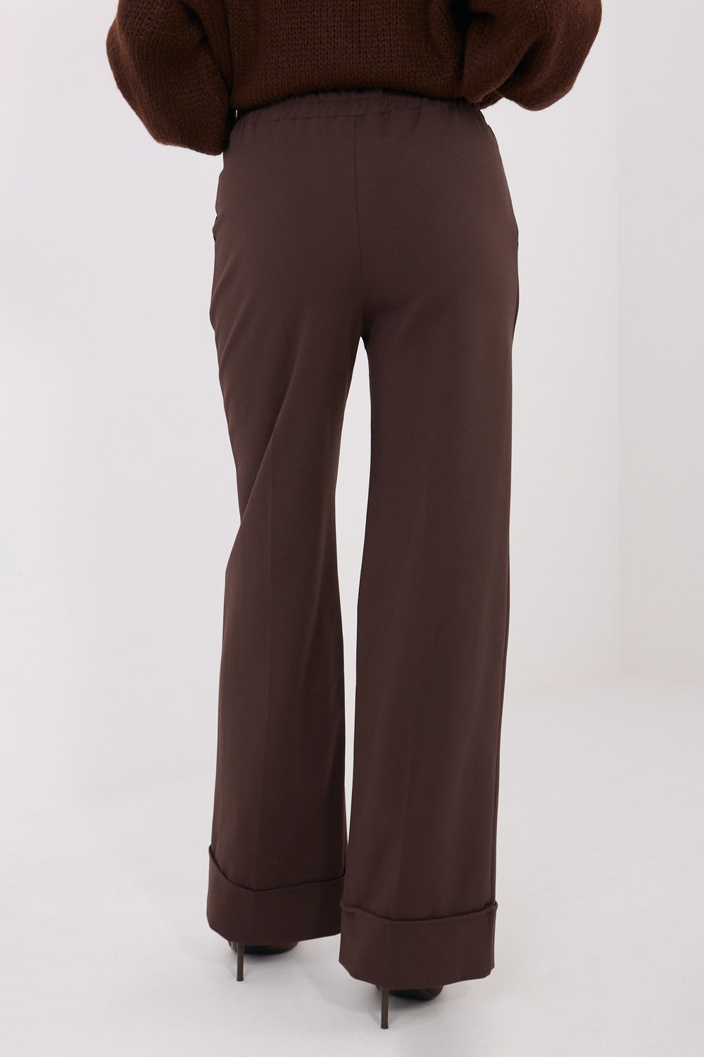 Spodnie Damskie Model IT-SP-FL9877.64 Dark Brown - Rue Paris - obrazek 3