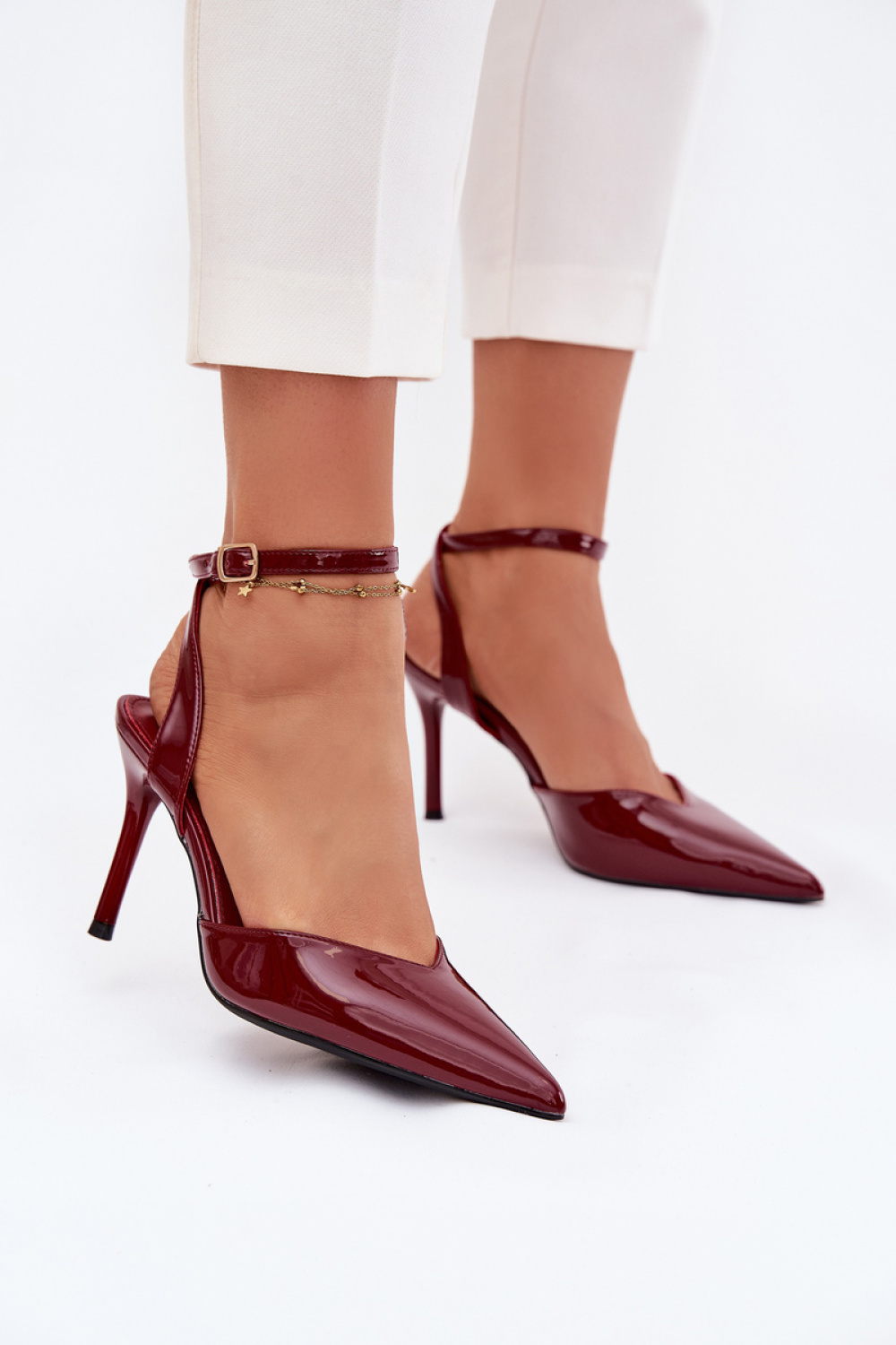 Szpilki Model Laretta LE149P Bordo - Step in style