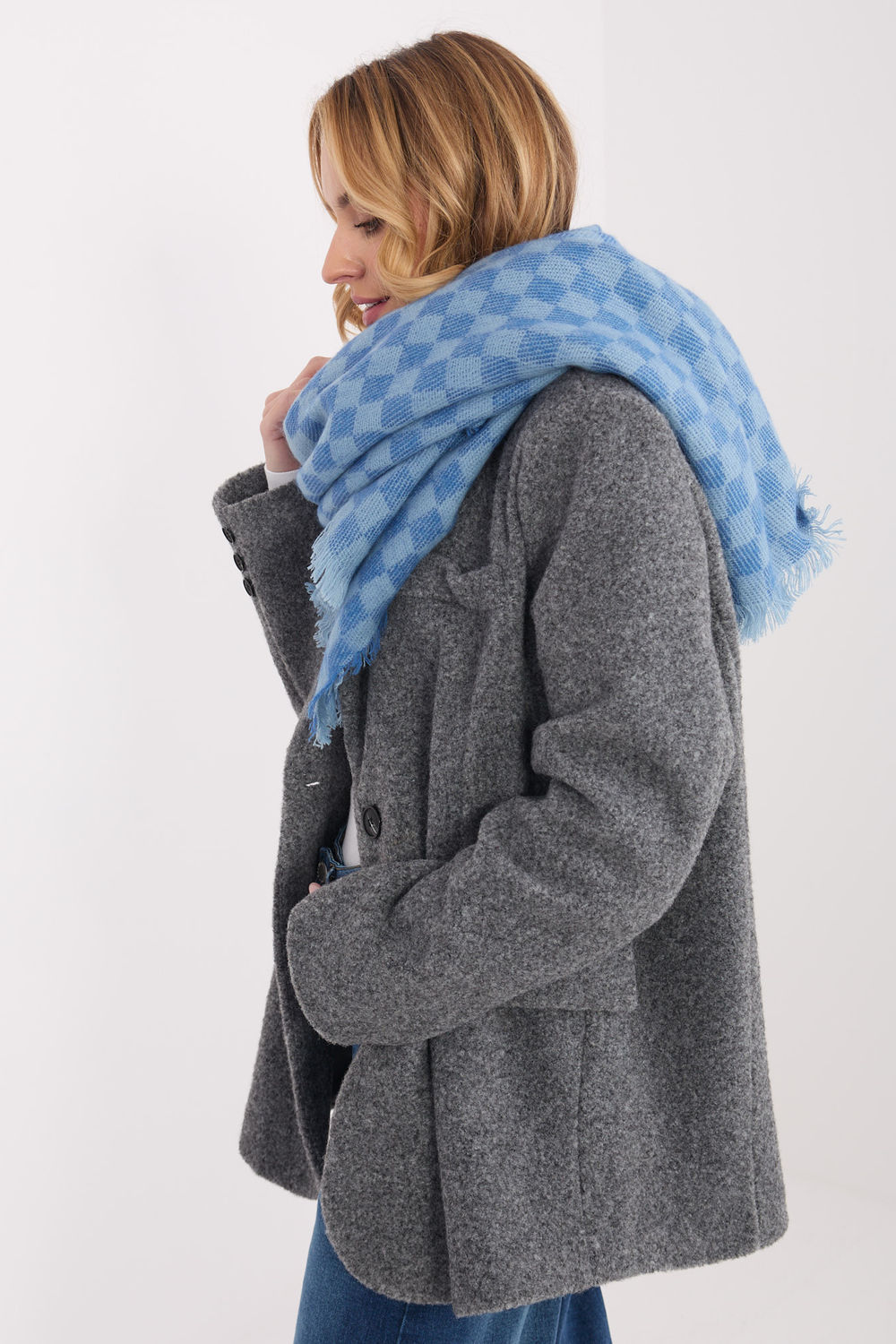 Szalik Model AT-SZ-16501.06 Light Blue - AT - obrazek 4