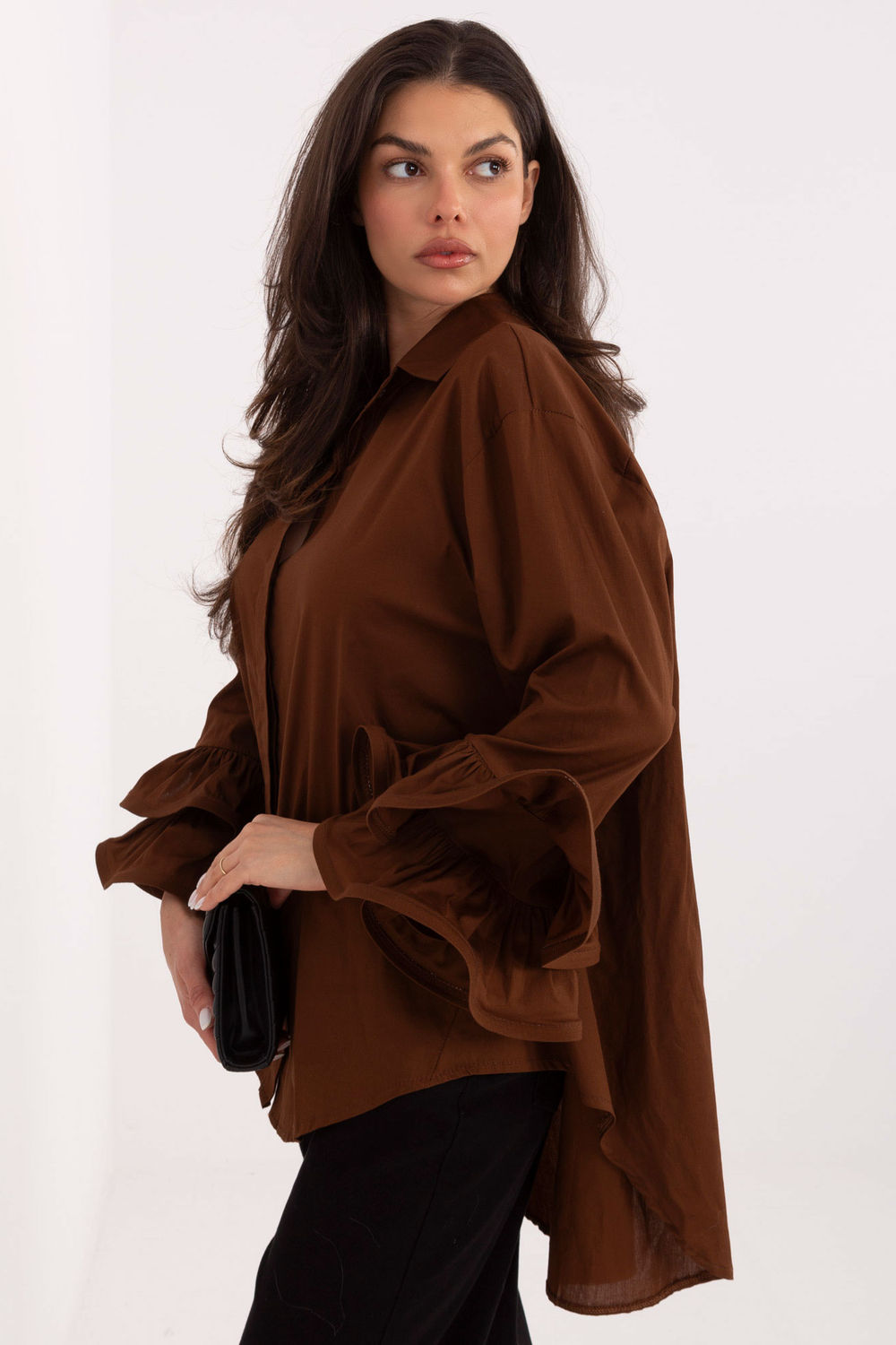 Koszula Damska Model IT-KS-8381.56 Brown - Italy Moda - obrazek 4
