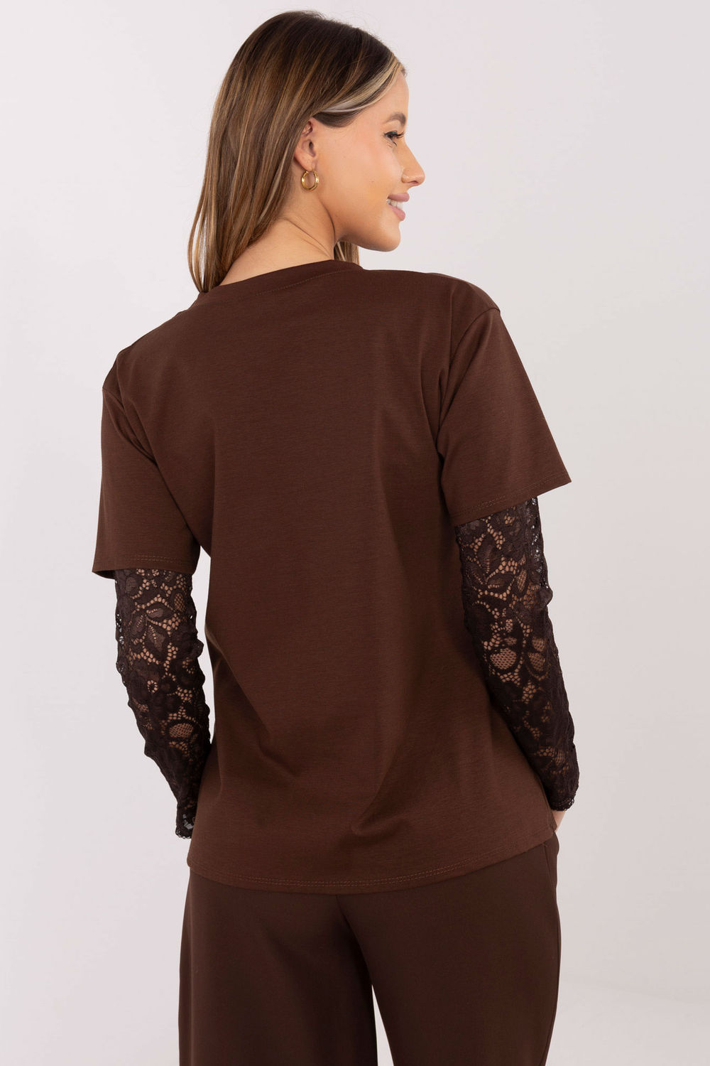 Bluzka Model MI-BZ-4227.61 Brown - Italy Moda - obrazek 3
