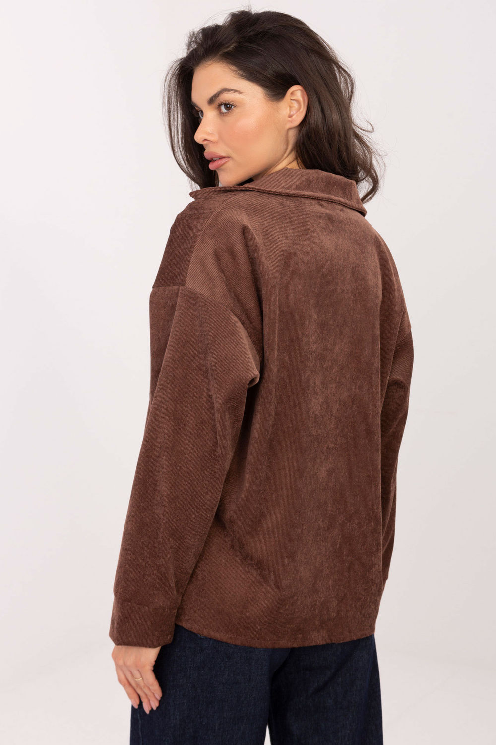 Koszula Damska Model D50061J11078A3 Dark Brown - Sublevel - obrazek 3