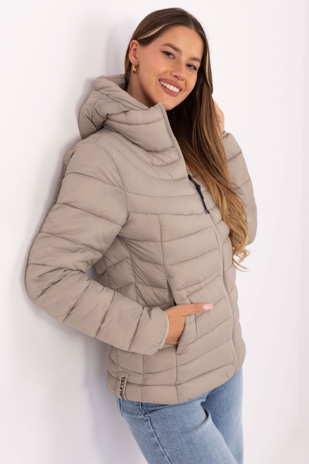 Kurtka Damska Model D50092XB44554A1 Dark Beige - Sublevel - obrazek 2