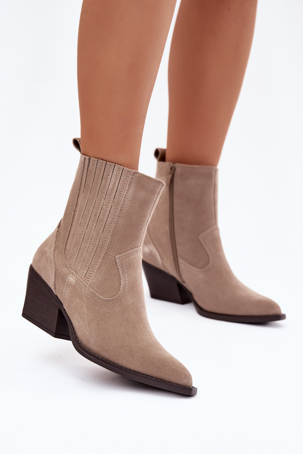 Botki Model Dylira 6350 Beige - Step in style