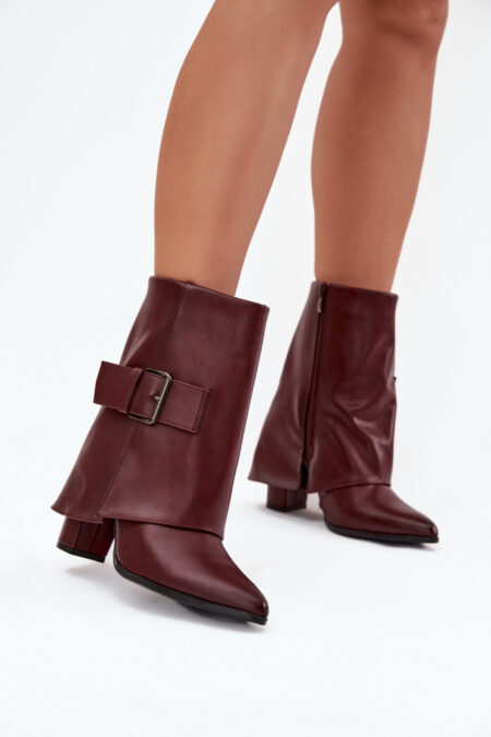Botki Model Ylenara DA162P Bordo - Step in style