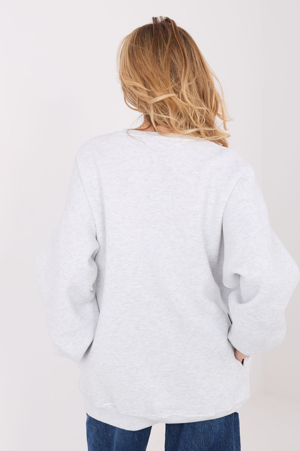 Bluza Damska Model WT-BL-A1064.09P Light Grey - Factory Price - obrazek 3