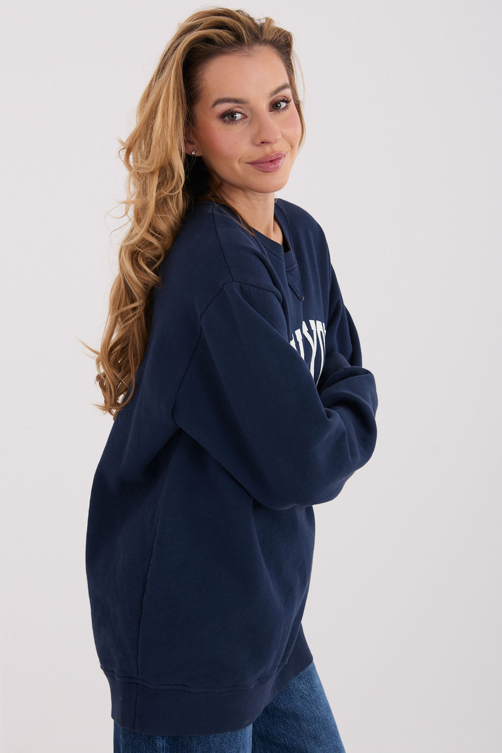 Bluza Damska Model WT-BL-A1062.29 Navy - Factory Price - obrazek 3