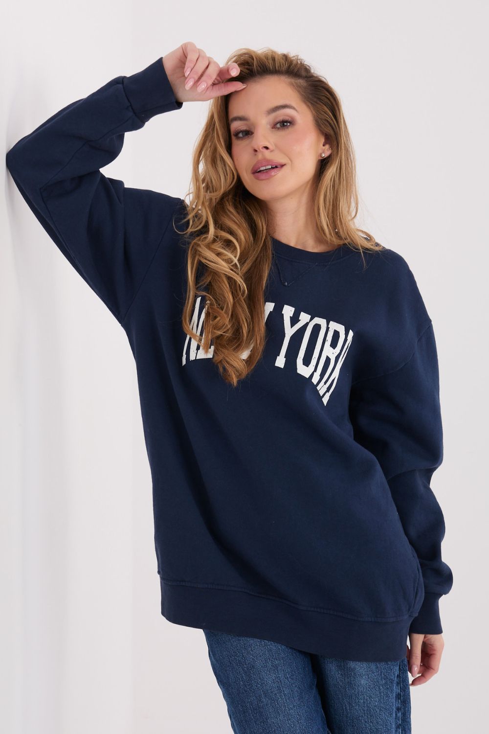 Bluza Damska Model WT-BL-A1062.29 Navy - Factory Price - obrazek 4