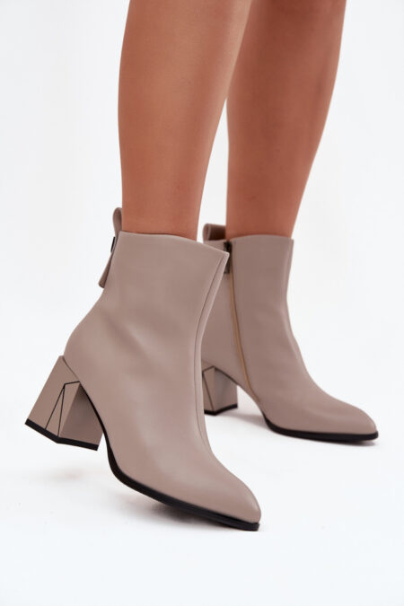 Botki Model Vinceza 66812 Grey Skóra - Step in style