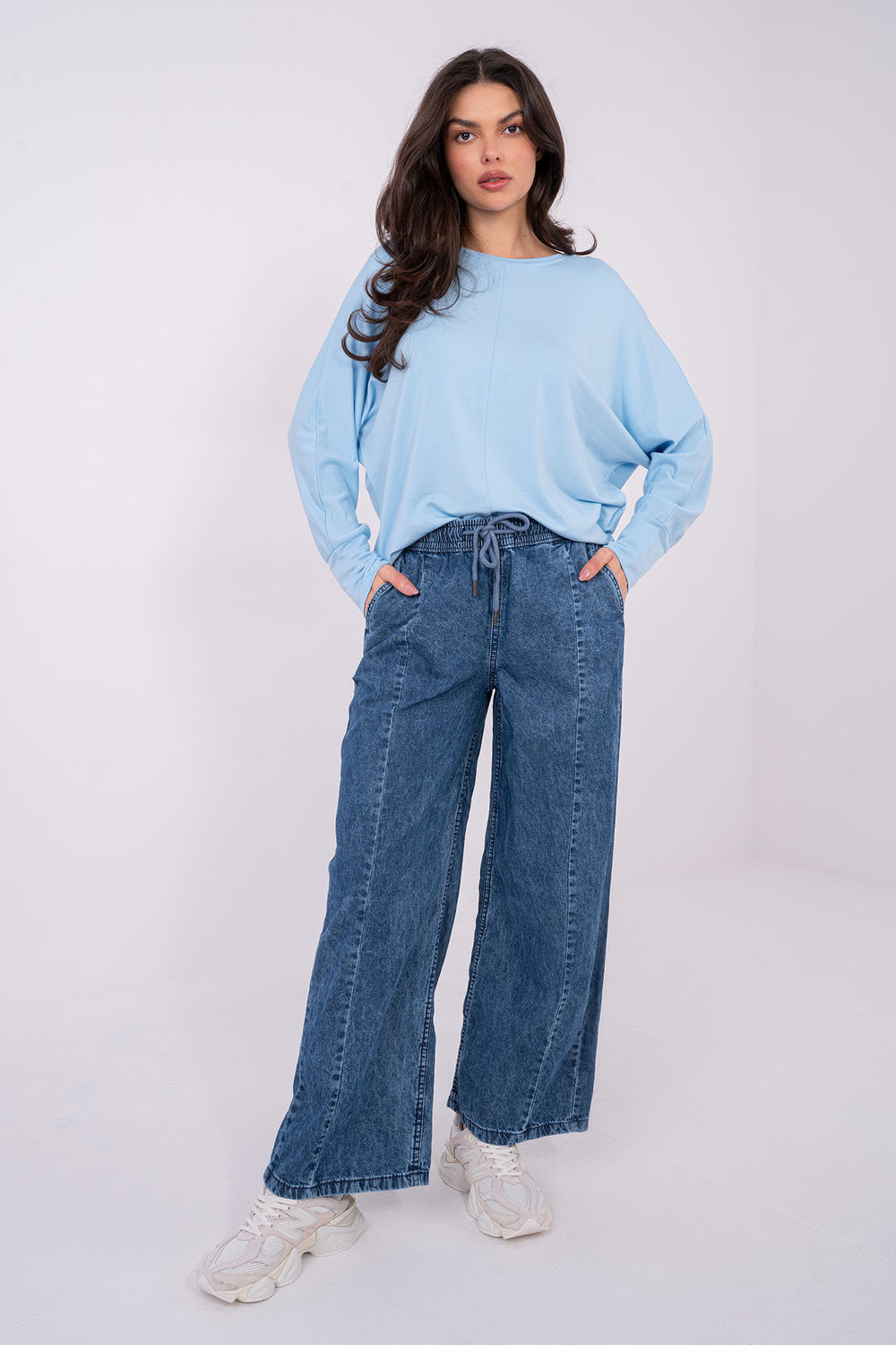 Spodnie Jeansy Damskie Model D80038BB62627M327 Dark Blue - Sublevel