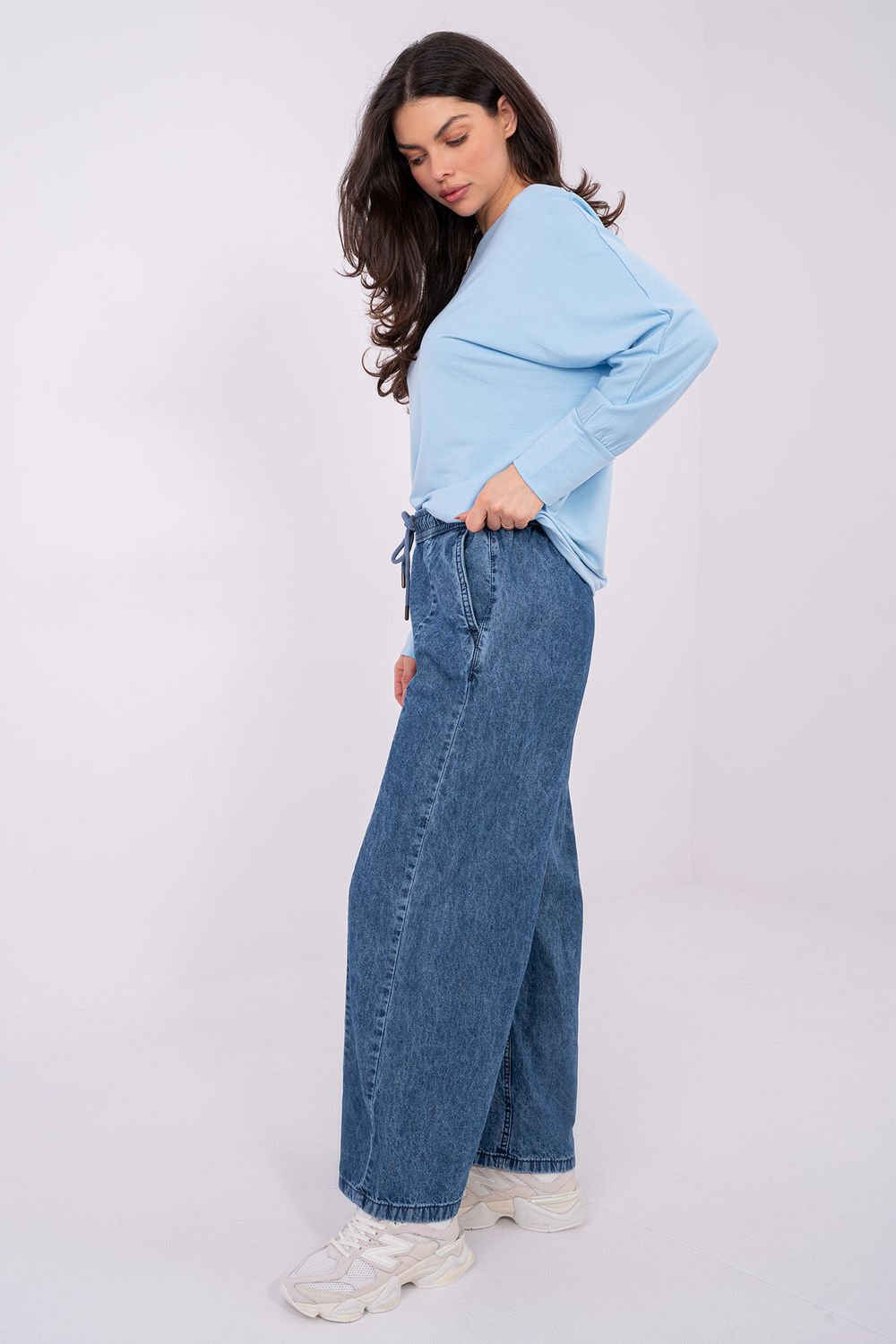 Spodnie Jeansy Damskie Model D80038BB62627M327 Dark Blue - Sublevel - obrazek 2