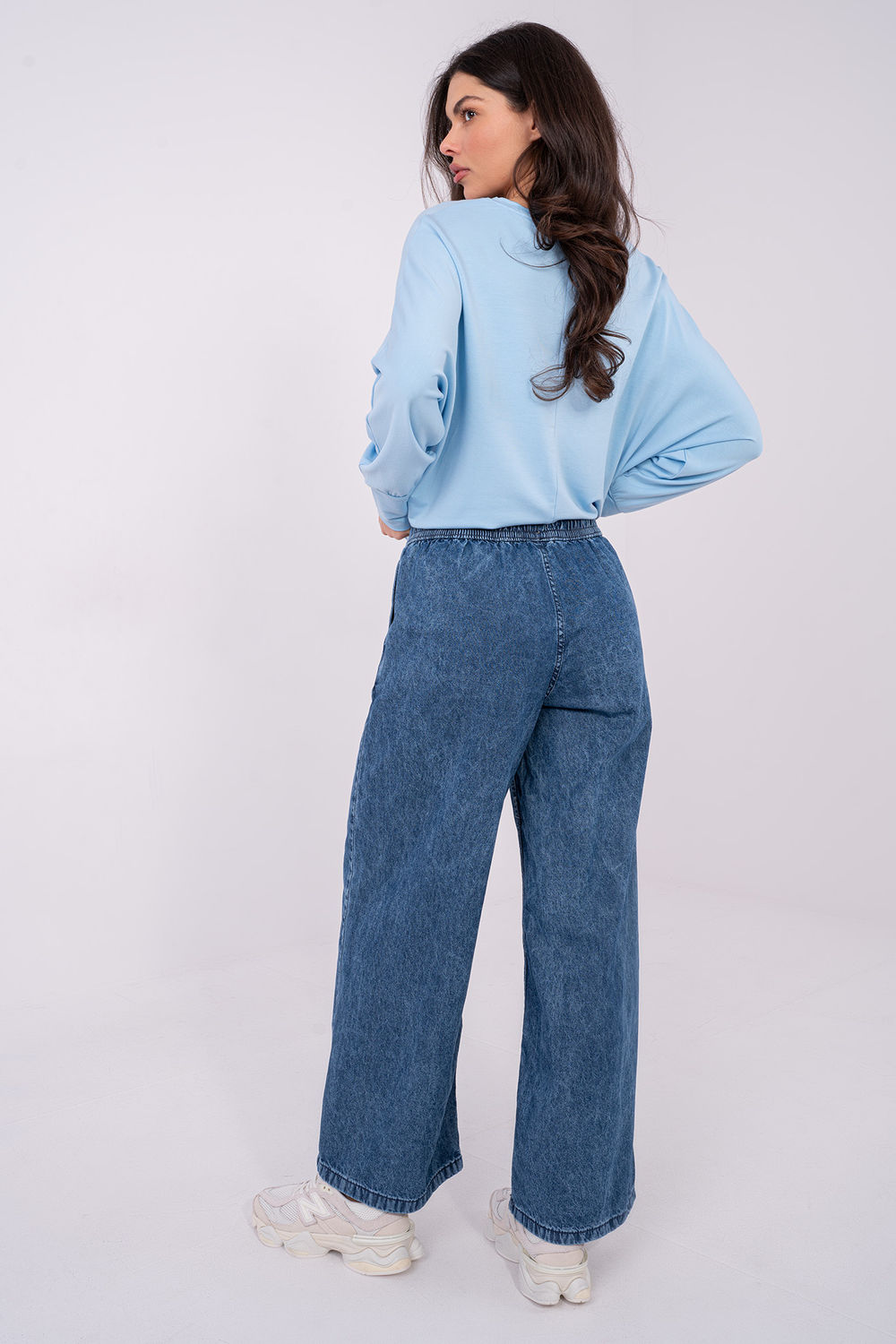 Spodnie Jeansy Damskie Model D80038BB62627M327 Dark Blue - Sublevel - obrazek 3