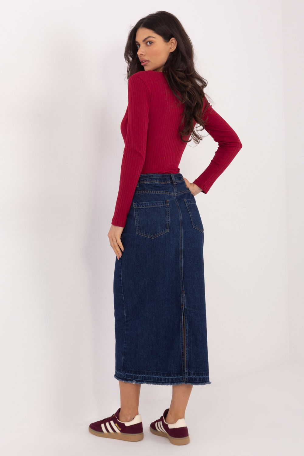 Spódnica Model D80030BI50248D300 Navy - Sublevel - obrazek 4