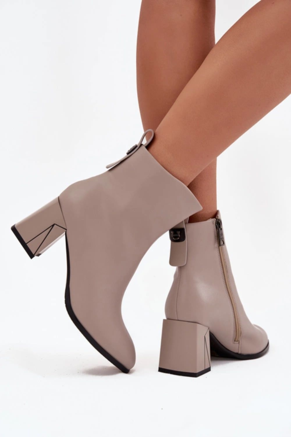 Botki Model Vinceza 66812 Grey Skóra - Step in style - obrazek 3