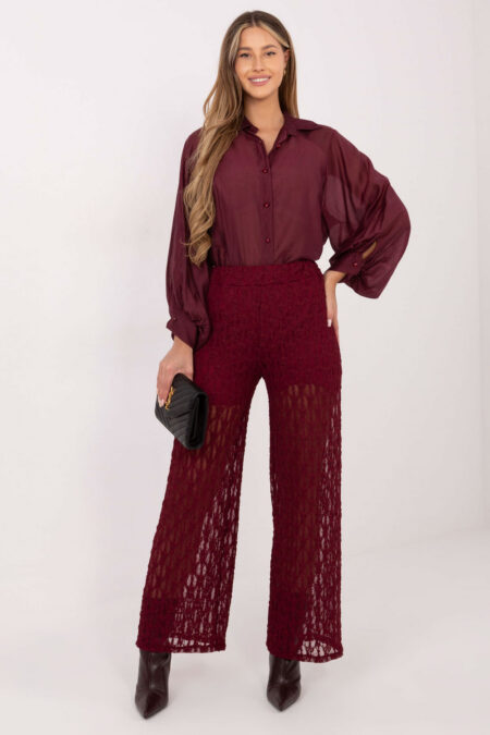 Spodnie Damskie Model IT-SP-9965.77 Bordo - Italy Moda