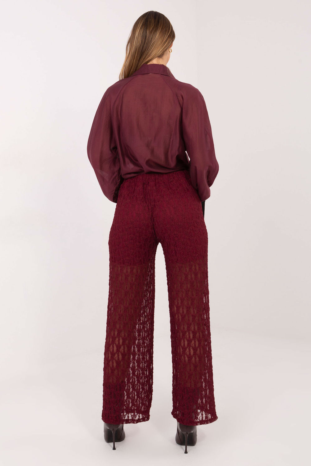 Spodnie Damskie Model IT-SP-9965.77 Bordo - Italy Moda - obrazek 3