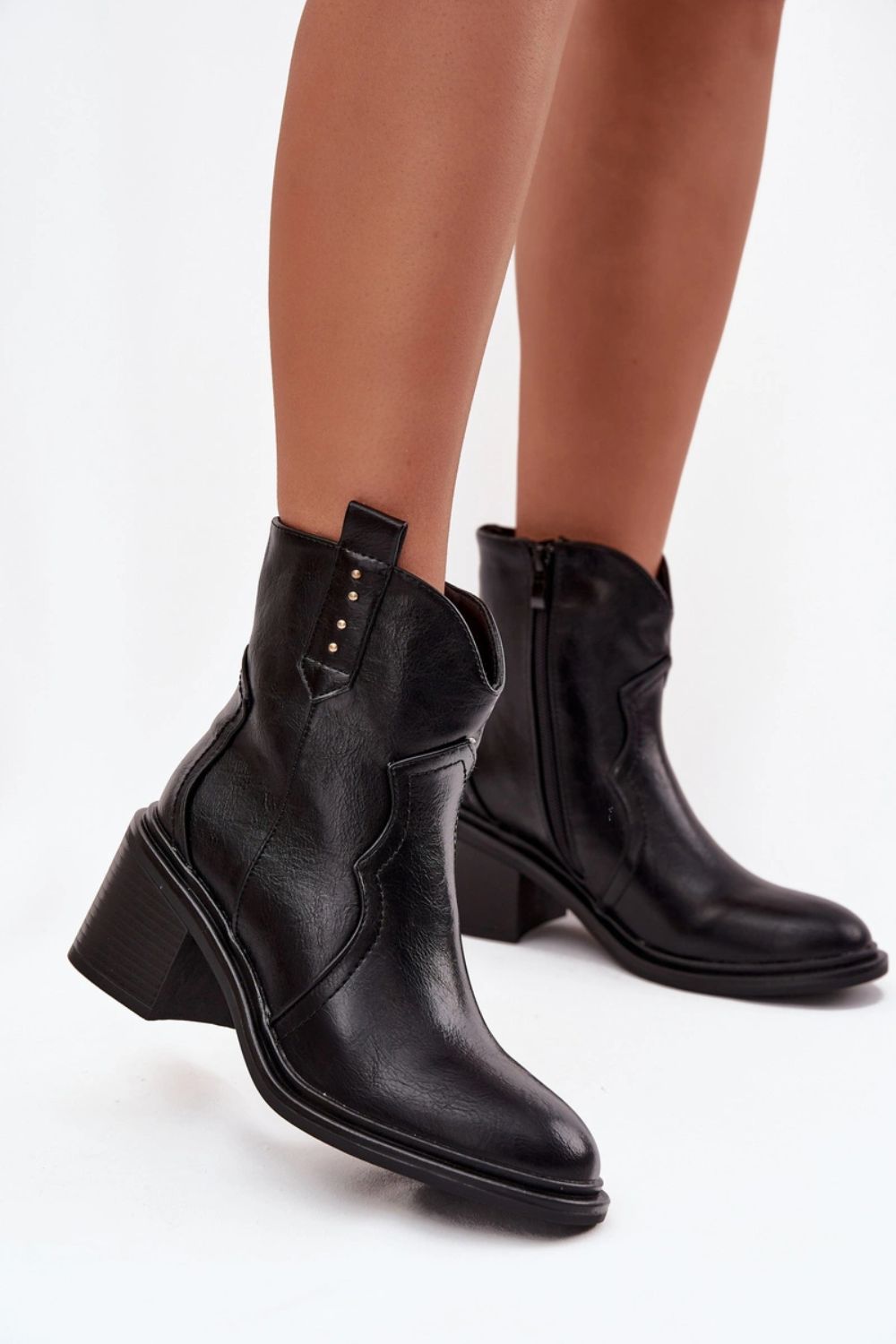 Botki Model Iverly D8255 Black - Step in style - obrazek 3
