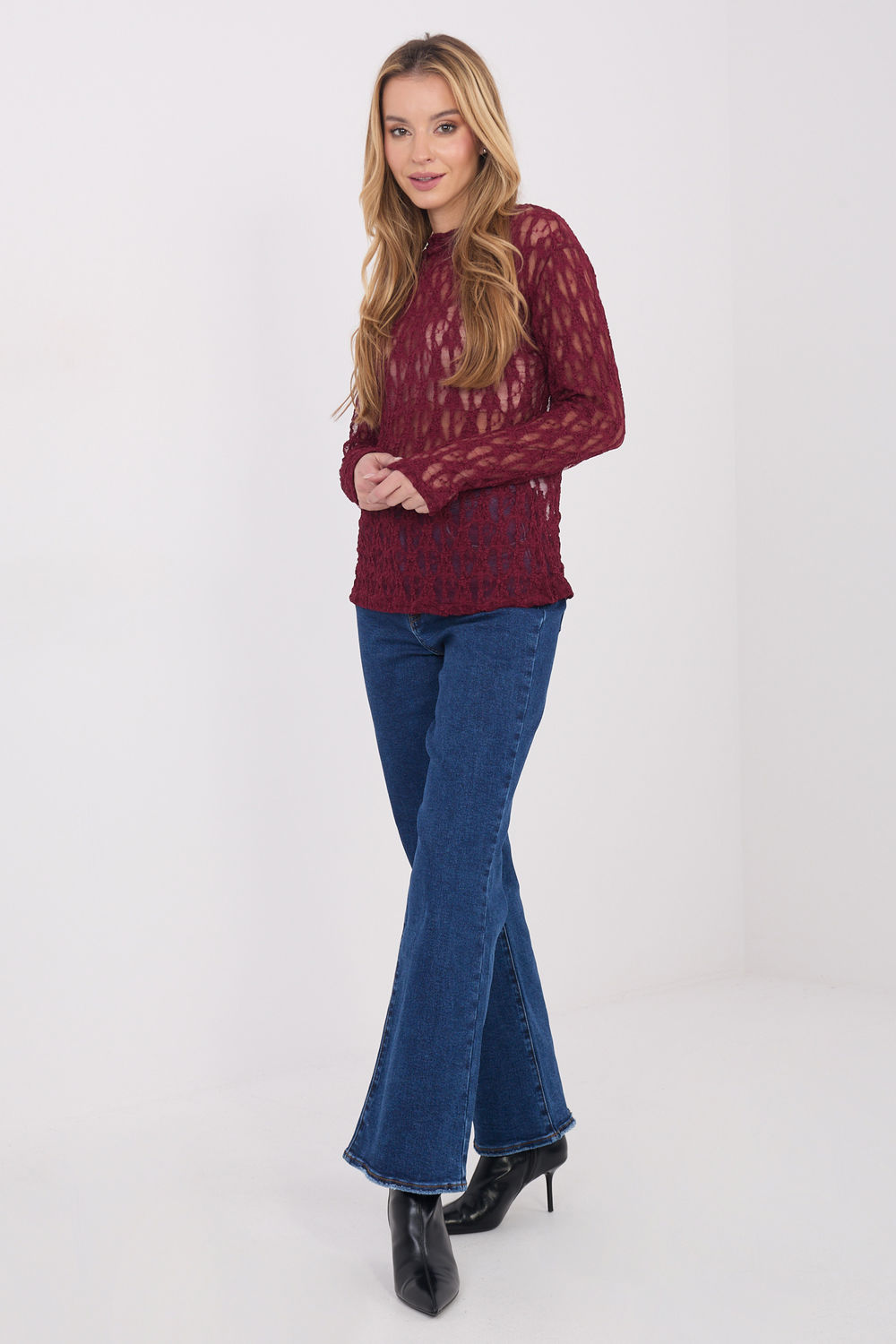 Bluzka Model IT-BZ-9962.98 Bordo - Italy Moda - obrazek 2