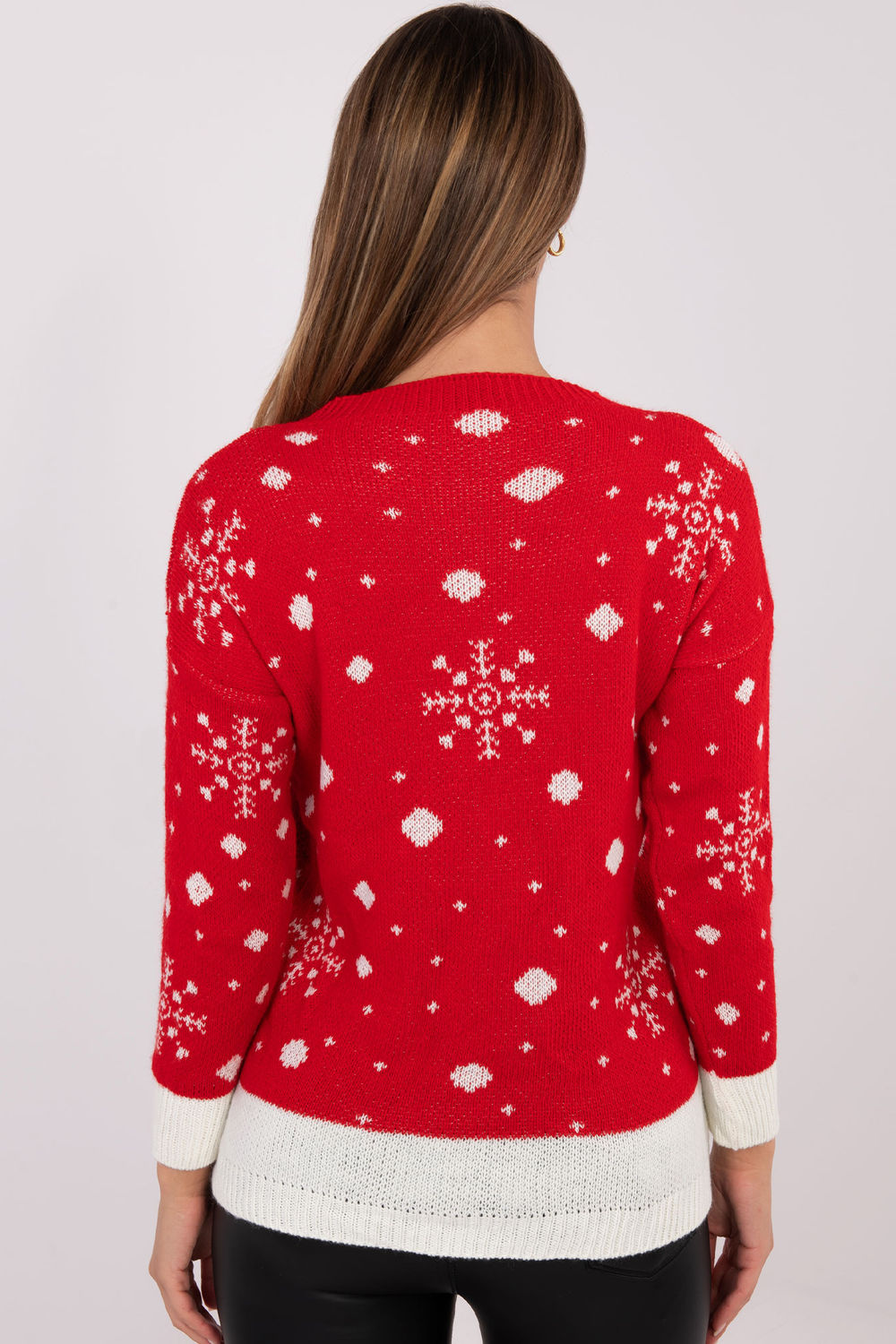 Sweter Damski Model MI-SW-0212.89 Red - Italy Moda - obrazek 3